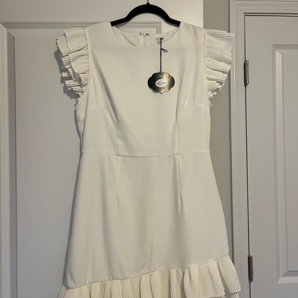 TCEC Dresses & Skirts - White Dress with Ruffle Detail